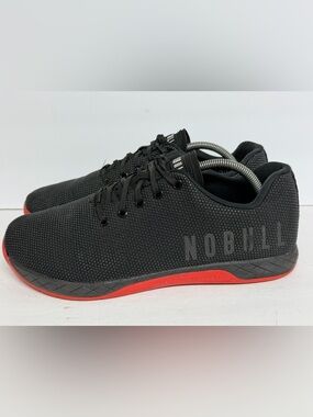 Nobull Outwork Mens Size 11.5 Black Red Running Cross Training Shoes Sneakers